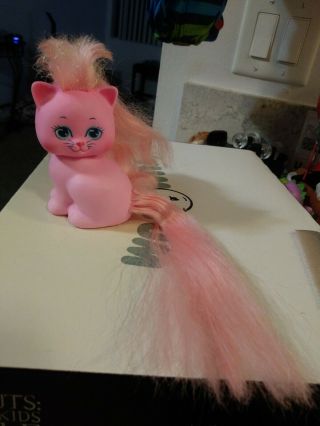 Vtg My Little Pony Pretty Kitty Cat White Pink G1 Mattel (1988tcfc)