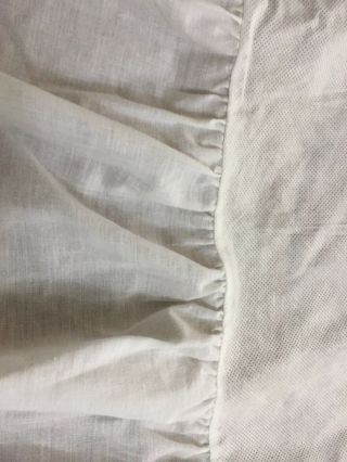 VTG White Gathered Bed Skirt Dust Ruffle For Daybed 14” Drop Made In USA 4
