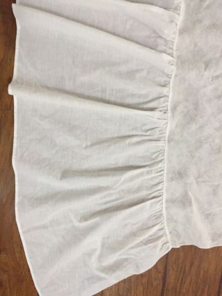VTG White Gathered Bed Skirt Dust Ruffle For Daybed 14” Drop Made In USA 5