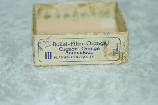 Rollei Rolleiflex Bay III 3 Orange Filter Planar - Xenotar 2.  8 on Box leather case 3