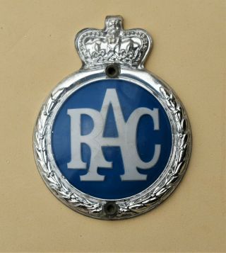 Vintage Rac Royal Automobile Club Grill Plastic Badge Car Motor Auto