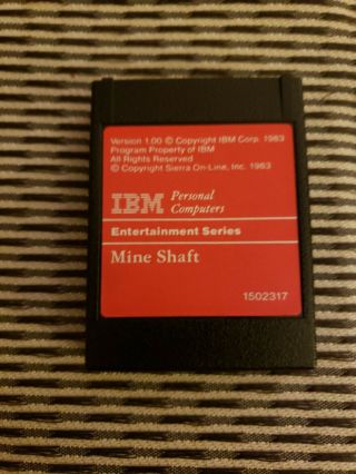 Vintage IBM PCjr Software MINE SHAFT Game Cartridge 4