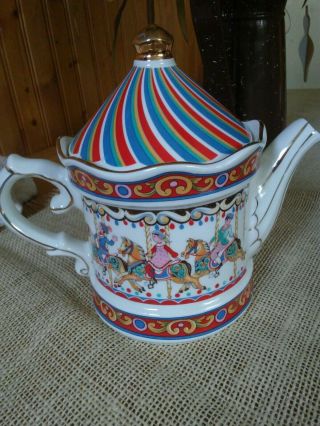 Vintage Collectors Sadler Edwardian Entertainments Carousel Teapot