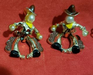 Vintage & Costume Jewelry w/ 2 Freirich Brooches and Movable Cowboy Pearl Pins 2