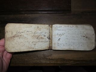 1785 MANUSCRIPT AUTOGRAPH and MUSIC BOOK with wooden covers EDWARD MORRIS WALES 4