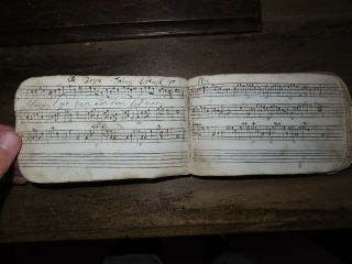 1785 MANUSCRIPT AUTOGRAPH and MUSIC BOOK with wooden covers EDWARD MORRIS WALES 5