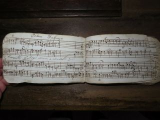 1785 MANUSCRIPT AUTOGRAPH and MUSIC BOOK with wooden covers EDWARD MORRIS WALES 7