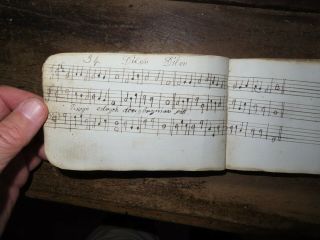 1785 MANUSCRIPT AUTOGRAPH and MUSIC BOOK with wooden covers EDWARD MORRIS WALES 8