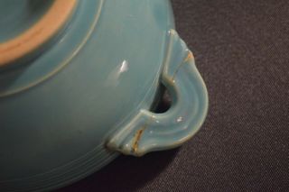 1930s Vintage Fiesta Cream Soup Bowls - Set of 2 - Turquoise,  Cobalt Blue 7
