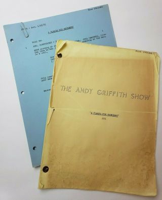The Andy Griffith Show / 1961 Tv Script From Season 1,  " A Plaque For Mayberry "
