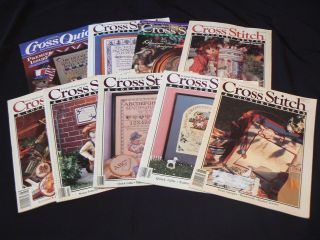 Vintage Cross Stitch & Country Crafts Cross Quick Pattern Magazines 9 Issues