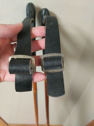 Vintage Bamboo Ski Poles 130 Janoy made in Norway vintage leather grips 5