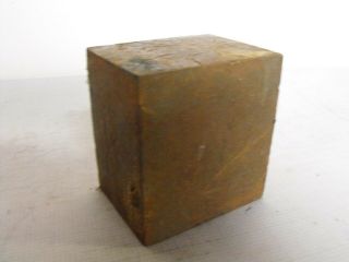 Vintage Steel Stock Block,  3 - 1/2 " X3 - 1/8 " X2 - 1/2 ",  8 Solid Square Stock