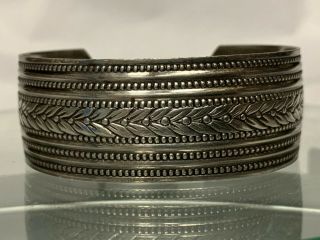 Danecraft Vintage Sterling Silver Wide Cuff Bracelet 1 0z.  1 " Wide