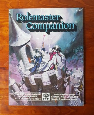 Vtg 1986 Ice Rolemaster Companion Rules Sourcebook Rpg Roleplaying 1500 2nd Ed