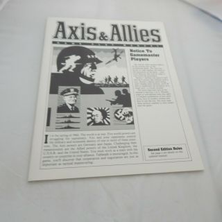 VINTAGE Axis & Allies Board Game Milton Bradley Game Master Series 1984 Parts 7