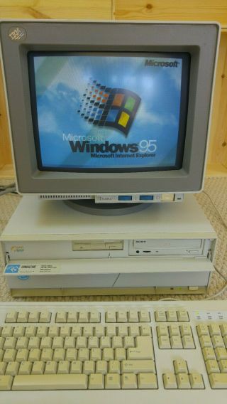 Vintage Ibm Ps/1 Consultant Desktop Pc Win 95 486dx 33mhz Model 2155 - Z33