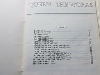 QUEEN : The Vintage 1984 Official Album EMI Song Book Sheet Music 3