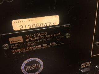 Sansui AU - 20000 integrated amplifier 8