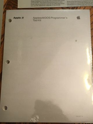 1983 Apple II DOS Programmers Tool Kit Dealer Only Complete 5 1/2 Floppy Wow 5