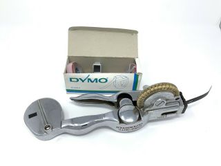 Vintage Dymo - Mite Tape Writer Chrome Label Maker Dymo Corp 3 Extra Rolls M - 22 2