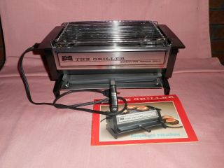 Vintage Regal Stainless Steel The Griller Smokeless Indoor Grill W/ Booklet 1979