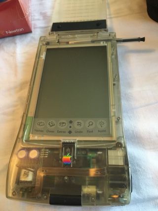 RARE - CLEAR Apple Newton MessagePad 110 -,  Charger,  Invoice and More 2