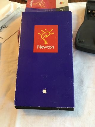 RARE - CLEAR Apple Newton MessagePad 110 -,  Charger,  Invoice and More 8