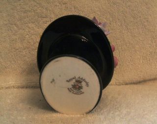Vintage Royal Adderley Bone China Flowers in a Black Top Hat 5