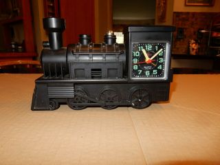 Vintage Telstar Train Locomotive Alarm Clock Quartz Clock Plastic - Guc
