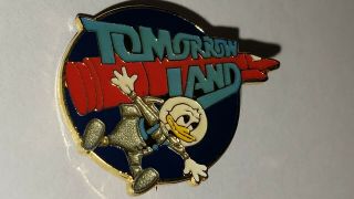Vintage Donald Duck Tomorrowland Pin Disney Disneyland 30th Anniversary Space