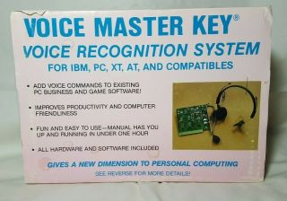 Vtg 1989 Covox Voice Master Key Recognition System Ver 2.  00 W/ Isa Card,  Ms Dos