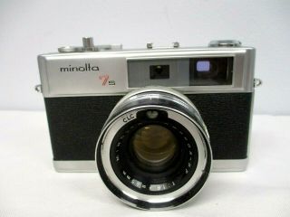 Vintage Minolta Hi - Matic 7s 35mm Rangefinder Camera With 45mm Lens
