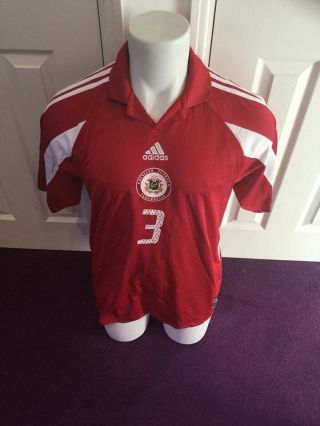 Match Worn Issued Latvia Shirt V Wales 2004 Player Rare Vintage