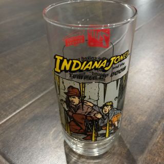 Vintage 1984 Indiana Jones Temple Of Doom 7up In N Out Drinking Glass