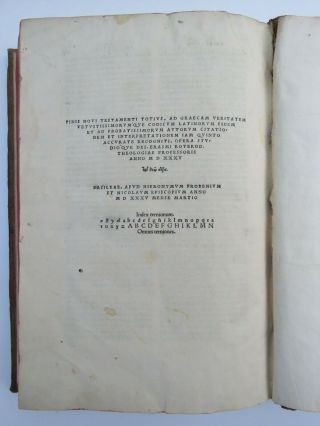 ERASMUS,  Novum Testamentum,  5th edition,  1535 10