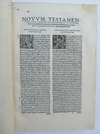 ERASMUS,  Novum Testamentum,  5th edition,  1535 6