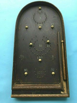 Vintage Wooden Bagatelle Pinball Game For Pub House Decor Man Cave