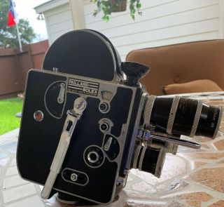 Paillard Bolex H - 16 16mm Movie Camera - 3 Lenses Cine Kern 75 2.  8 25 1.  8 16 2.  8