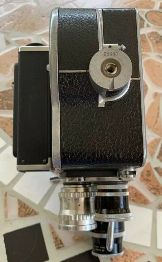 Paillard Bolex H - 16 16mm Movie Camera - 3 lenses Cine Kern 75 2.  8 25 1.  8 16 2.  8 4