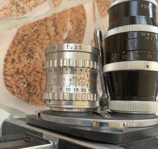 Paillard Bolex H - 16 16mm Movie Camera - 3 lenses Cine Kern 75 2.  8 25 1.  8 16 2.  8 7