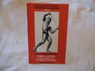 Vintage Dan Lurie Weight Lifting Body Mold Training Building Builder Booklet Adv