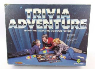 Vintage Trivia Adventure Pressman Board Game 2000 1983 Box