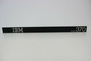 Ibm System 370 Signage Aluminum Badge Masthead Header Vintage