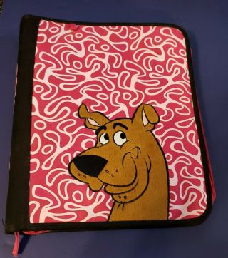 Vintage 2002 Cartoon Network: Scooby - Doo 3 Ring Binder Zippered Pre - Owned