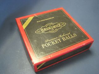 Vintage Brunswick Centenial 16 Set Precision Balanced Billiard Pocket Balls W Bo