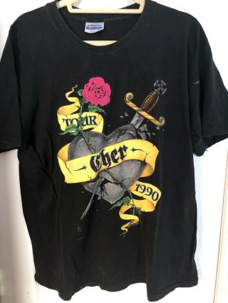 Vintage Cher Heart Of Stone 1990 Tour Shirt