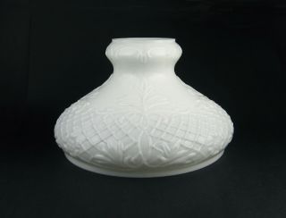 Vintage 10 " Milk Glass Kerosene Oil Lamp Shade: Aladdin,  Coleman,  Rayo,  B&h Ex
