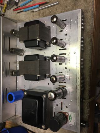 HH Scott Model 200 Stereo Tube Amplifier,  top restoration 6