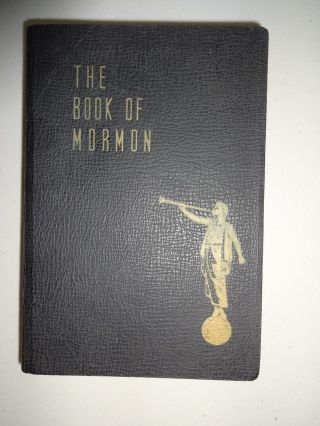 The Book Of Mormon Lds 1950 Angel Moroni Cover Rare Vintage No Marks